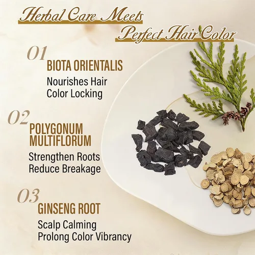 Miniatura 6 de Champú para teñir el cabello de color vino tinto oscuro, 100% cobertura de canas para hombres y mujeres, champú de color de cabello instantáneo