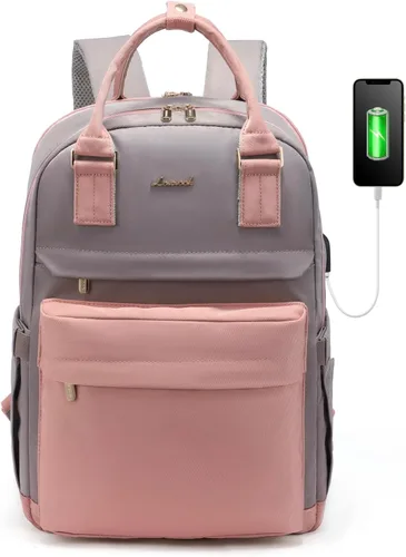 Miniatura 16 de LOVEVOOK Mini mochila para mujeres y niñas, elegante mochila impermeable con puerto USB, bonita mochila para la escuela, viajes, fiestas, Negro