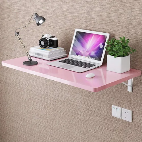 Miniatura 5 de Mesa de almacenamiento flotante plegable para montar en la pared, escritorio de computadora, mesa de trabajo resistente, mesa de costura, mesa