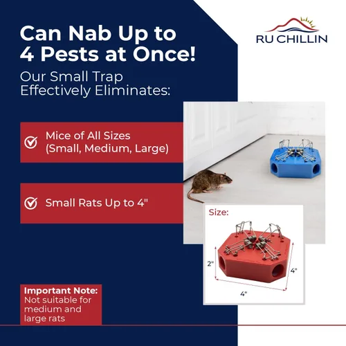 Miniatura 4 de Trampa reutilizable para ratones – Trampas para ratones de múltiples capturas para uso en interiores y exteriores, seguras para mascotas y niños