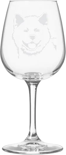 Miniatura 275 de Copa de vino de 12.75 onzas con diseño de perro grabado