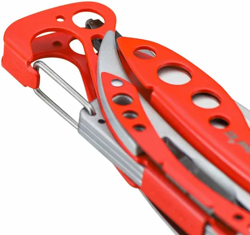 Miniatura 9 de LEATHERMAN, Skeletool RX - Multiherramienta con cuchillo dentado y rompecristales, color rojo