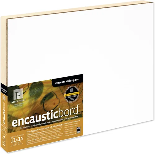 Ampersand Art Supply Museum Series Encausticbord | 11 x 14 pulgadas | Perfil de profundidad de 7/8 pulgadas | Panel de pintura encáustica y medios
