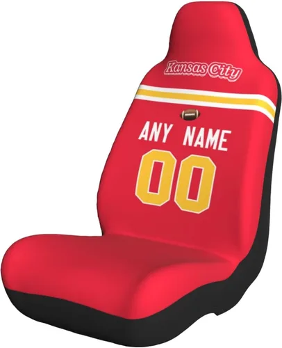 Miniatura 9 de Fundas de asiento de coche de fútbol personalizadas, accesorios personalizados para automóvil, regalos de Arizona con nombre y número, funda