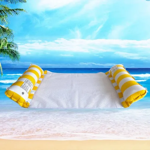 Miniatura 2 de Paquete de 4 flotadores inflables para piscina, hamaca de agua de tamaño adulto, silla de malla flotante 4 en 1 para adultos para vacaciones