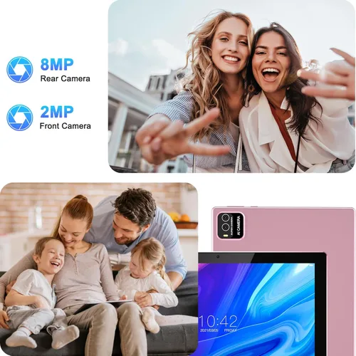 Miniatura 20 de ATOZEE Tablet de 10 pulgadas Android 15 Tablets 2 en 1 Tablet con teclado 12 GB RAM+64 GB ROM (soporta expansión de 1 TB) Tableta 2MP+8MP Cámara Azul