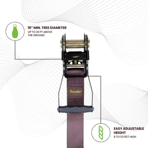 Miniatura 4 de Swurfer Skyline - Kit para colgar columpios de árbol, resistente, resistente a la intemperie, línea de columpio para colgar múltiples columpios