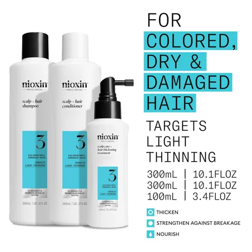 Miniatura 3 de Nioxin Kits de sistema, limpia, acondiciona, hidrata el cuero cabelludo sensible o seco, reduce la rotura del cabello