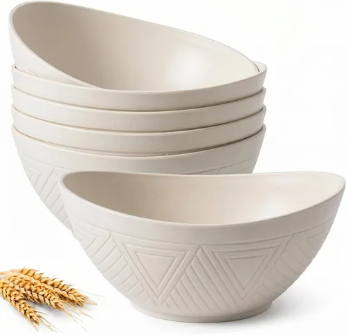 Miniatura 23 de Homienly Tazones para servir de 9.6 pulgadas, platos grandes para servir para fiestas de boda, 60 onzas para ensalada, guarniciones, pasta