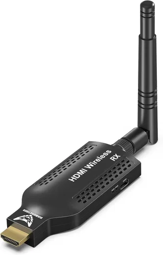 Receptor HDMI inalámbrico, decodificación 4K, salida 1080P, extensor HDMI, Plug and Play, 492.1 ft/500 pies, para transmisión de video a
