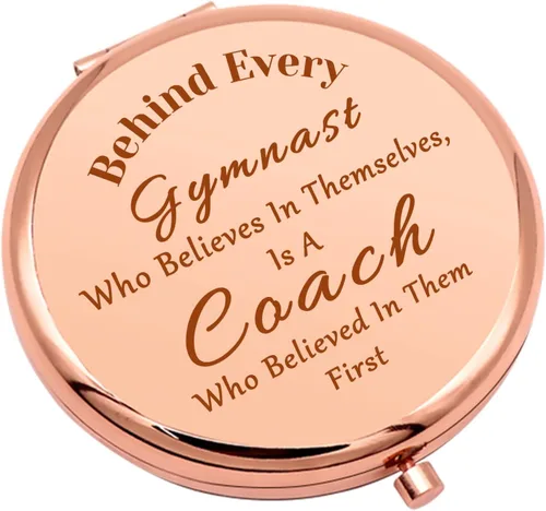 Regalos para profesores de gimnasia para mujeres, espejo compacto, regalo de equipo de gimnasia, entrenador, regalo de agradecimiento, regalos de