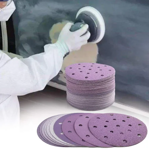 Miniatura 7 de LotFancy Discos de lijado, 6 pulgadas 17 agujeros, 100 piezas 40 60 80 120 180 220 240 320 400 800 grano surtido papel de lija profesional, gancho