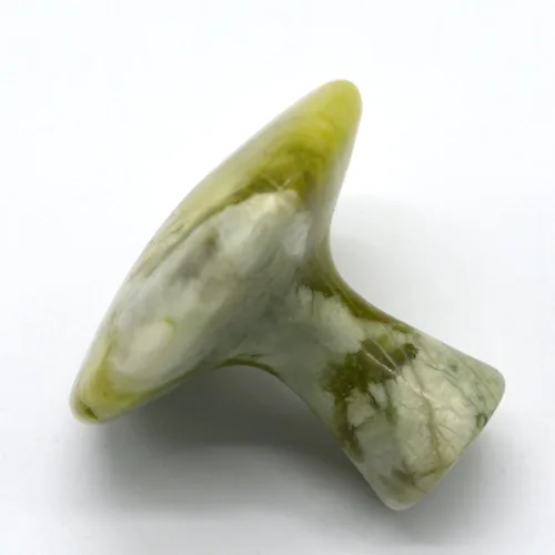 Miniatura 13 de Piedra de masaje de aventurina verde, masajeador con forma de hongo para belleza facial y corporal, piedra de raspado de guasha para spa, masaje