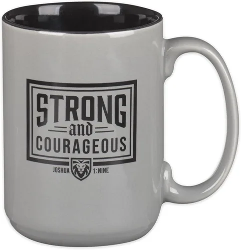 Miniatura 12 de Christian Art Gifts Taza grande de cerámica inspiradora con escritura bíblica para café y té para hombres: Versículo bíblico que anima al hombre