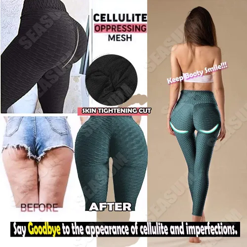 Miniatura 44 de SEASUM - Pantalones de yoga de cintura alta para mujer, con control de abdomen y realce de glúteos, leggings favorecedores para entrenar y correr