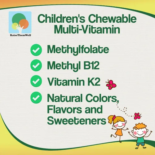 Miniatura 4 de Raise Them Well Vitamina C y apoyo inmunológico para niños, masticables cítricos para niños, refuerzo inmunológico natural con zinc y saúco +