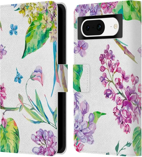 Miniatura 10 de Head Case Designs Officially Licensed Haroulita Blue Flower Cute Flower Pattern Leather Wallet Case Compatible with Google Pixel 8