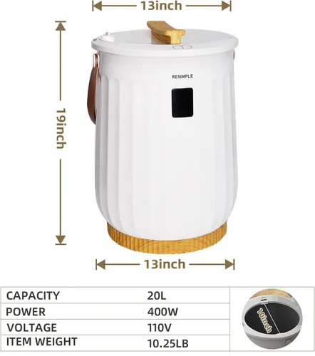 Miniatura 8 de Calentador de toallas calientes para baño; calentador de toallas de lujo en cubo; calentador de mantas de spa de gran capacidad de 20L; diseño