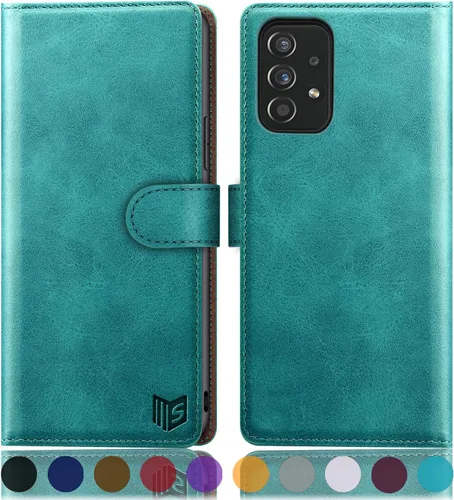 Miniatura 7 de SUANPOT Para Samsung Galaxy A52 4G & 5G Funda de cuero cartera con RFID titular de la tarjeta de crédito Flip Folio Book Phone Case Funda a prueba