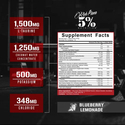 Miniatura 3 de 5% Nutrition Paquetes de hidratación Hydrate Stick Paquetes de mezcla de polvo de electrolitos deportivos con agua de coco Paquete de 2