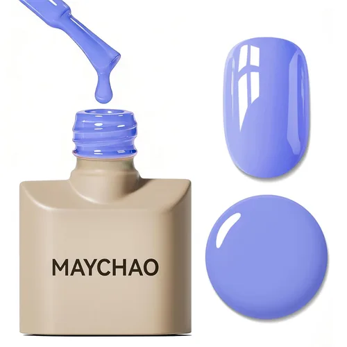 Miniatura 24 de MAYCHAO Esmalte de uñas de gel rosa intenso de 0.5 onzas líquidas, 1 unidad de esmalte de gel rosa brillante, esmalte de uñas que se absorbe con luz