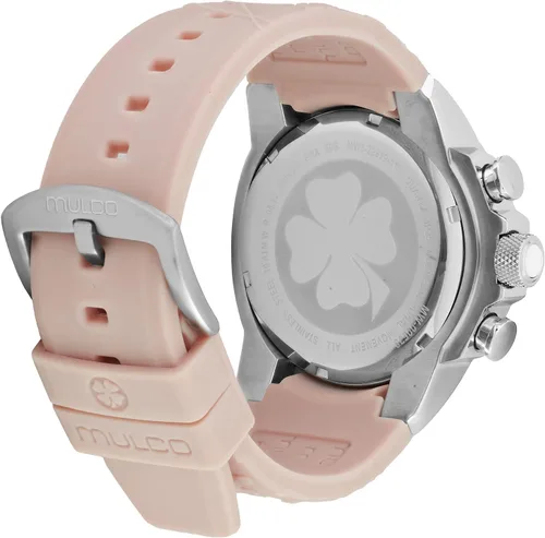 Miniatura 3 de MULCO Silicone Lady Watch for Women with Quartz Analog Multifunctional Movement, Crystal Accents, Rose Gold Accents with Stainless Steel Case
