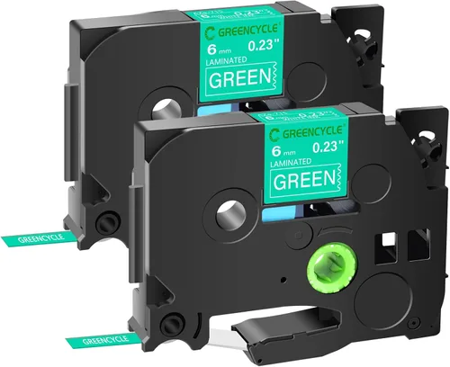 Miniatura 18 de GREENCYCLE TZe-111 - Cinta adhesiva transparente laminada de 0.23 pulgadas compatible con Brother P-Touch TZ-111 TZe111, cinta negra sobre
