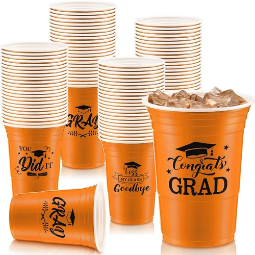 Miniatura 8 de Yinder 48 vasos de plástico desechables para fiesta de graduación, decoraciones de graduación de 16 onzas, tazas de estadio de grado 2026, bebidas