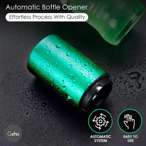 Miniatura 2 de GOCHA Abrebotellas magnético de cerveza con receptor automático de tapa – Dispositivo de empuje de acero inoxidable, herramienta de barra con una