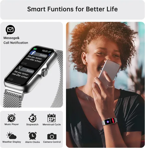 Miniatura 3 de Health Fitness Tracker, Smart Watch with 24/7 Heart Rate and Blood Oxy-gen Monitor, Sleep Tracker with IP68 Waterproof, Activity Tracker Pedometer