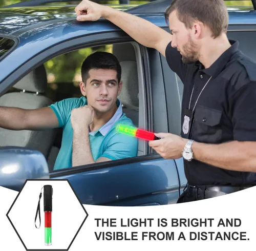 Miniatura 9 de iplusmile Tráfico de 10.23 pulgadas reutilizable resplandor con luces LED rojas y verdes y gancho para colgar para el control de estacionamiento
