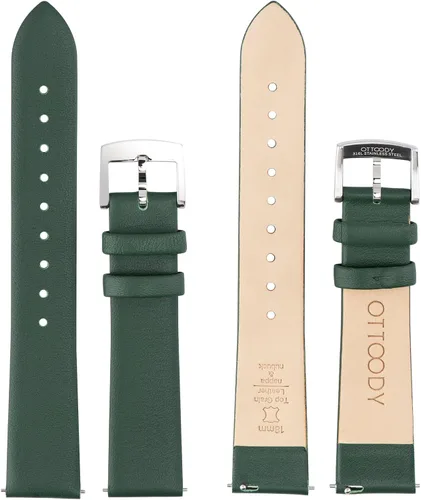 Miniatura 3 de Correas de reloj de cuero de liberación rápida, elegante y ultra suave, correa de reloj de cuero de grano superior para mujeres y hombres, elección