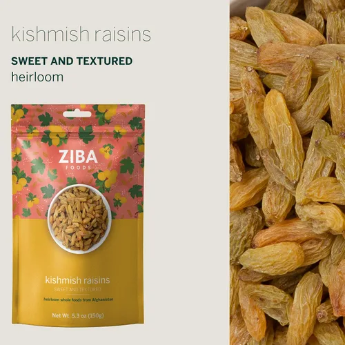 Miniatura 4 de Ziba Foods Kishmish Pasas Sin OMG, vegano, entero 30 amigable y paleo Superalimento naturalmente alto en fibra, hierro y antioxidantes que