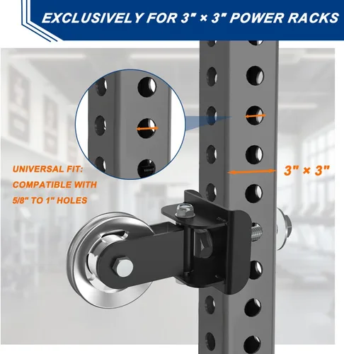 Miniatura 5 de J Bryant Accesorio de polea desplegable LAT de aleación de aluminio para máquinas de cable, diseño de polea mecanizada suave, se adapta a racks