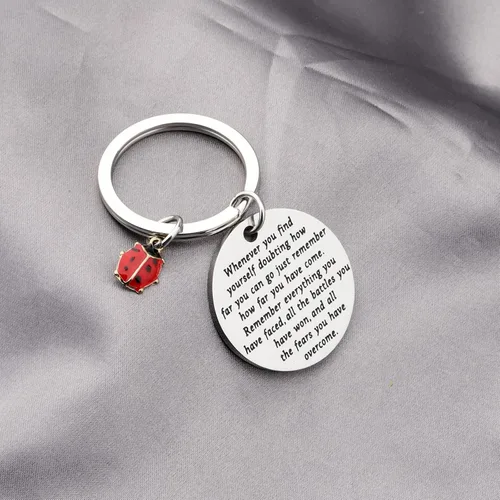 Miniatura 3 de TIIMG Llavero inspirador de mariquita, regalos para amantes de la buena suerte, regalos para amigas, mejores amigas