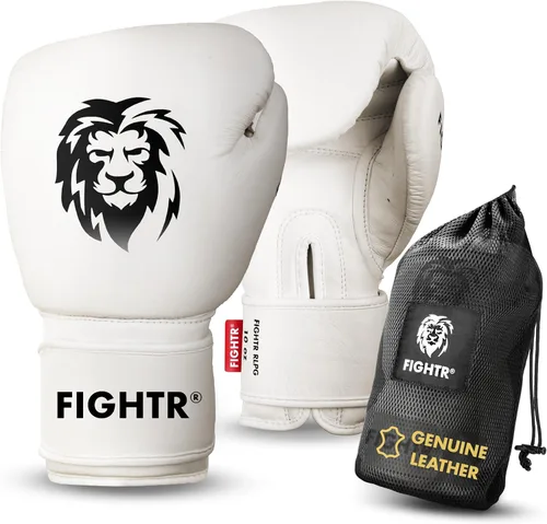 Miniatura 7 de Guantes de boxeo FIGHTR® Pro hechos de cuero genuino Para hombres y mujeres para boxeo, MMA, Muay Thai, Kickboxing y artes marciales 10 12 14 16