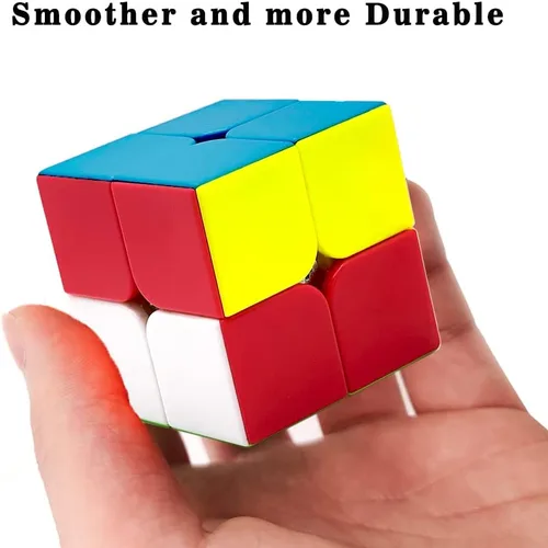Miniatura 5 de Cubo de velocidad 2x2, rompecabezas clásicos de cubo de 2 x 2 de juguete (sin cosquillas)
