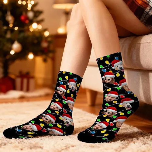 Miniatura 118 de Artsadd Calcetines personalizados para mujeres y hombres, amantes de los perros y gatos, regalos divertidos unisex personalizados