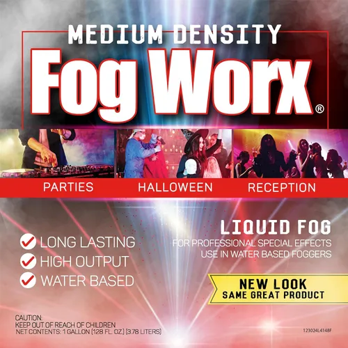 Miniatura 9 de FogWorx Fog Juice - 1 galón de líquido de niebla orgánico (128 onzas) - Densidad media, alto rendimiento, larga duración líquido para máquina