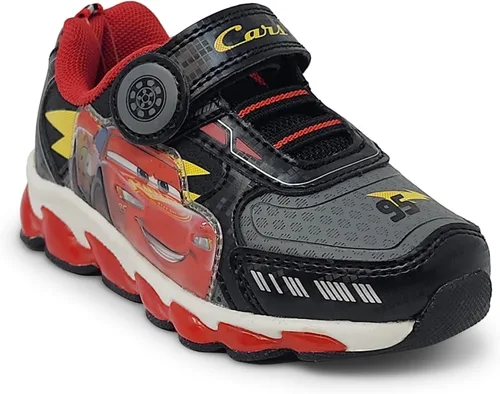 Miniatura 5 de Disney Cars Boy's Lighted Athletic Sneaker Lightning McQueen Light Up Shoes Children WAdjustable Strap