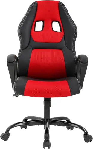 Miniatura 14 de PayLessHere Silla ergonómica de oficina para videojuegos, silla de computadora con soporte lumbar, silla ejecutiva ergonómica de piel sintética Negro