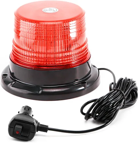 Miniatura 9 de Luces de baliza estroboscópicas ámbar con base magnética, barra de luz mini de emergencia de flash de seguridad de 12-24V para camiones, vehículos