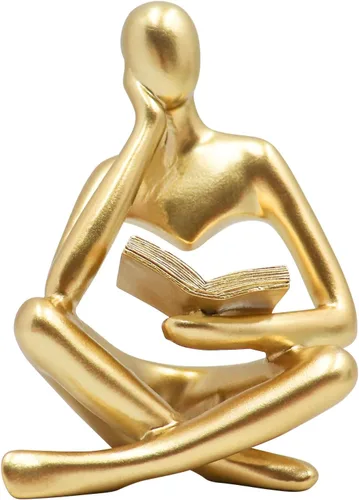 Miniatura 19 de Estatua de mujer de lectura, esculturas de pensador, adorno de arte abstracto, decoración de figura estética moderna, adecuada para el hogar, sala