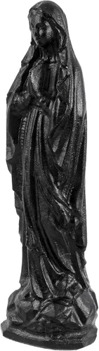 mookaitedecor Estatua decorativa de la Virgen María de cristal de obsidiana negra para religiosa y decoración del hogar, 3.465-3.622 in
