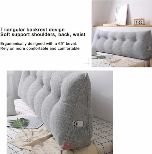 Miniatura 3 de Almohadas de TV para sentarse en la cama para adultos para sofá cama con funda extraíble, regalos para mamá