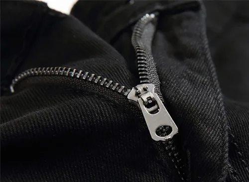 Miniatura 5 de Glstbv Pantalones de mezclilla ajustados de hip hop con agujeros rasgados para hombre, elásticos, ajustados y desgastados