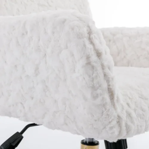 Miniatura 4 de Silla de oficina simple y moderna silla cómoda para escritorio, silla de oficina ancha, sillas de trabajo para oficina en casa para adultos, Beige