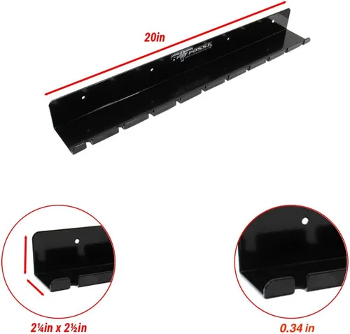 Miniatura 7 de Pit Posse PP3118BK - Organizador neumático para herramientas neumáticas para tienda de remolque cerrado, fabricado en Estados Unidos, con capacidad