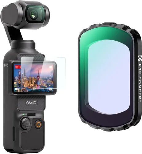 Miniatura 16 de K&F Concept Filtro de Difusión Magnético Negro de 1/4 para DJI Osmo Pocket 3, Filtros Creativos de Efecto Niebla Cinematográfica para el Combo
