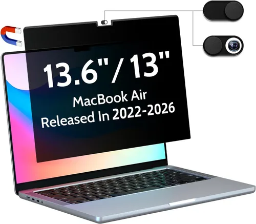 Miniatura 19 de Peslv Filtro de Privacidad Magnético para Macbook de 12 Pulgadas (2012-2017), Filtro Anti Luz Azul Deslumbrante Extraíble Filtro de Pantalla Mate